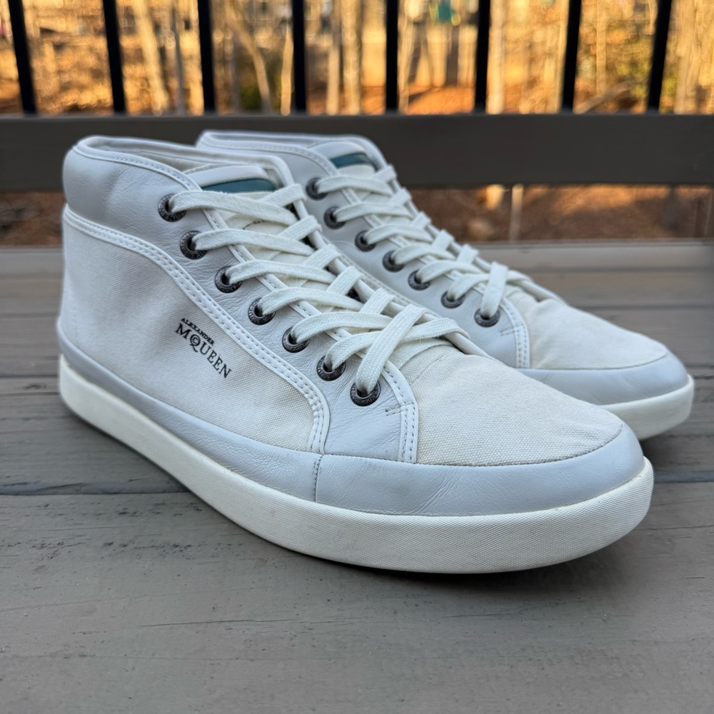 Alexander McQueen X Puma Rabble Formula One Sneakers in white size 13 - Picture 1 of 12